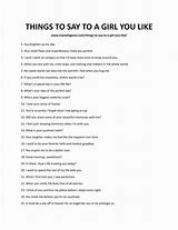 Image result for Things to Say to a Girl You Like