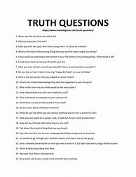 Image result for Truth Questions for Adults