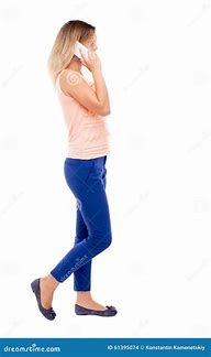 Image result for Side View of Woman On Cell Phone City