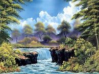 Image result for Bob Ross Most Beautiful Painting Waterfall