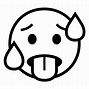 Image result for Hot Face Emoji Line Art