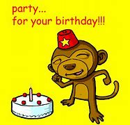 Image result for Monkey Birthday Cartoon