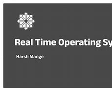 Image result for Example of Real-Time Operating System