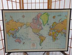 Image result for World Map Picture Lithograph