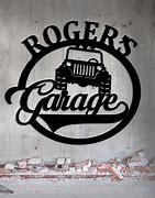 Image result for Large Metal Garage Signs
