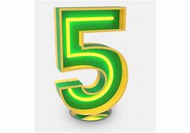 Image result for Neon Number 5
