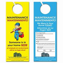 Image result for Maintenance Door Hangers