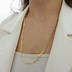 Image result for Ladies Gold Paperclip Chain Necklace