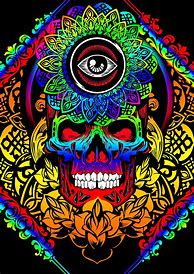 Image result for Psychedelic Skull