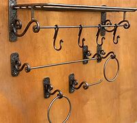 Image result for Wrought Iron Ladder Towel Rack