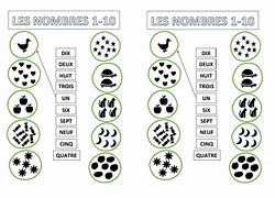 Image result for French Number Games 1 20