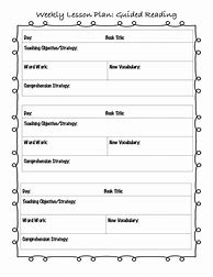Image result for Guided Reading Daily Lesson Plan Template