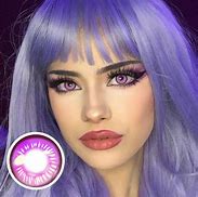 Image result for Pink Prescription Colored Contacts
