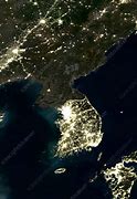 Image result for North Korea South Korea Satellite Image