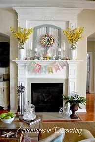 Image result for Fireplace Mantel Decor for Spring