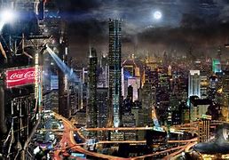 Image result for Futuristic Japan at Night