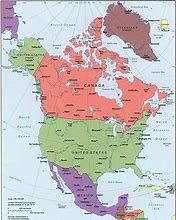 Image result for Printable Labeled North America Map