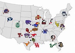 Image result for New Big 12 Teams Map