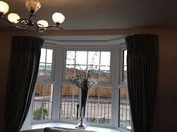 Image result for Bay Window Curtain Ceiling Track