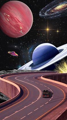 road to the end #space | Scenery wallpaper, Art wallpaper, Collage design