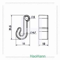 Image result for Plastic Snap Hooks Product 2D Drawing