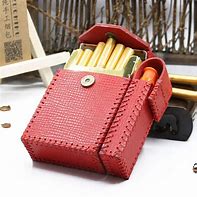 Image result for Sena Brass Cigarette Case Leather Pouch