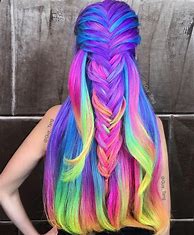 Image result for rainbow hair
