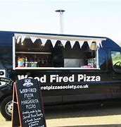 Image result for Wood Fire Smoke Mobile Pizza Van