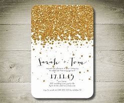 Image result for Gold Glitter Invitations