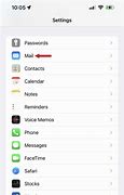 Image result for iPhone Settings Menu Mail