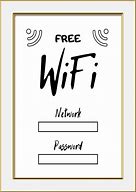 Image result for Wifi Password Printable Sign Template