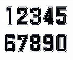 Image result for Jersey Number 3 Outline Font Styles