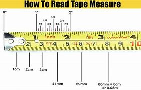 Image result for Read a Tape Measure Measurements