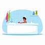 Image result for Kid Taking a Bath Cartoon Image