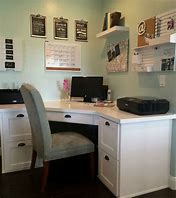 Image result for 2 Desk Home Office Design