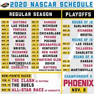 Image result for NASCAR Schedule Calender