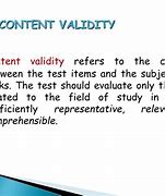 Image result for Content Validity