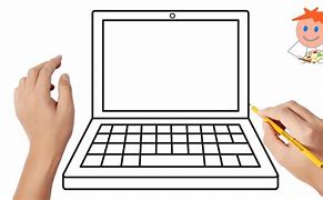 Image result for Drawing of Laptop and a Simple