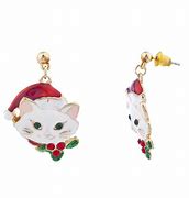 Image result for Christmas Cat Earrings