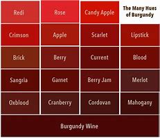 Image result for Types of Burgundy Color