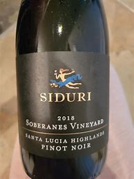 Image result for Siduri Pinot Noir Soberanes