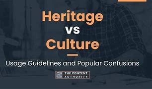 Image result for Heritage vs Culture