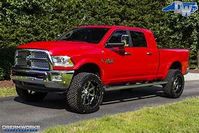 Image result for Red Lifted Dodge Ram 2500