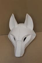 Image result for Cardboard Kitsune Mask