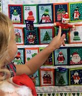 Image result for Children Girl Fabric Hanging Advent Calendar