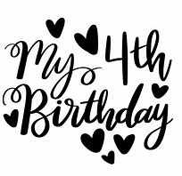 Image result for 4th Birthday SVG Black and White