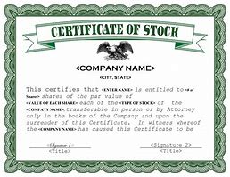 Image result for Microsoft Stock Certificate Template