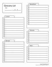 Image result for My Grocery List Printable