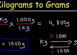Image result for 1000 Grams to Kg