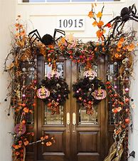Image result for Front Door Halloween Scary Decorations